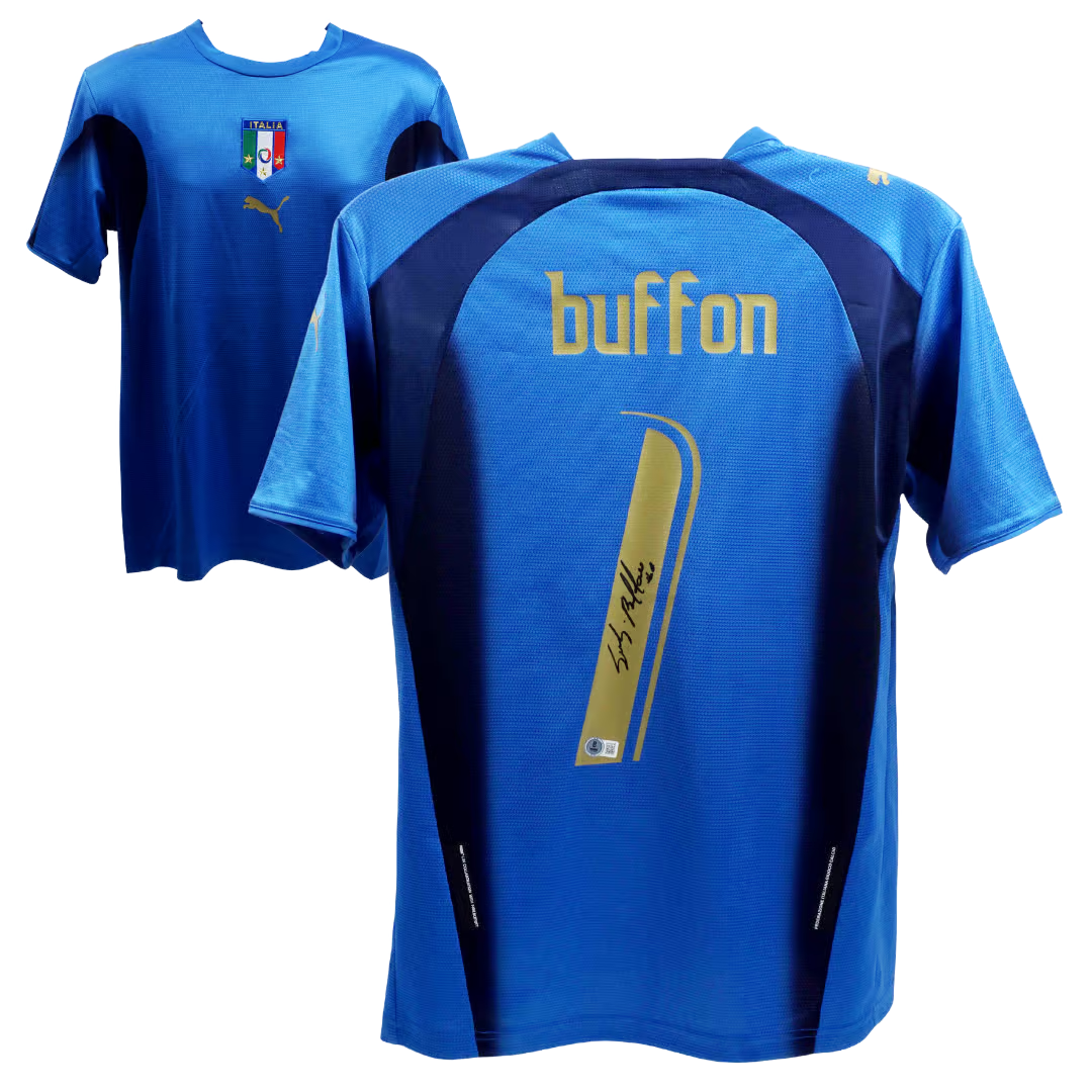 Gianluigi Buffon Signed Italy FC Home Soccer Jersey #1 with Beckett Witness