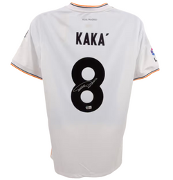 Ricardo Kaka Signed Real Madrid FC Home Soccer Jersey #8 with Beckett Witness