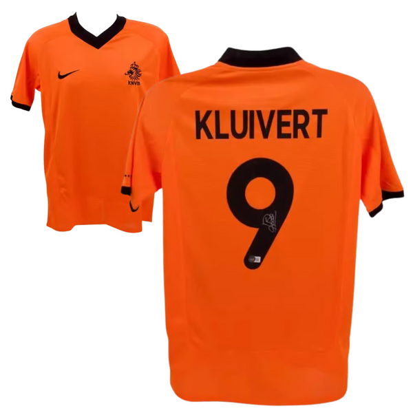Patrick Kluivert Signed Netherlands FC Home Soccer Jersey #9 with Beck