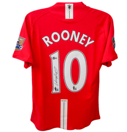 Wayne Rooney Signed Manchester United Home Soccer Jersey #10 with Beckett COA