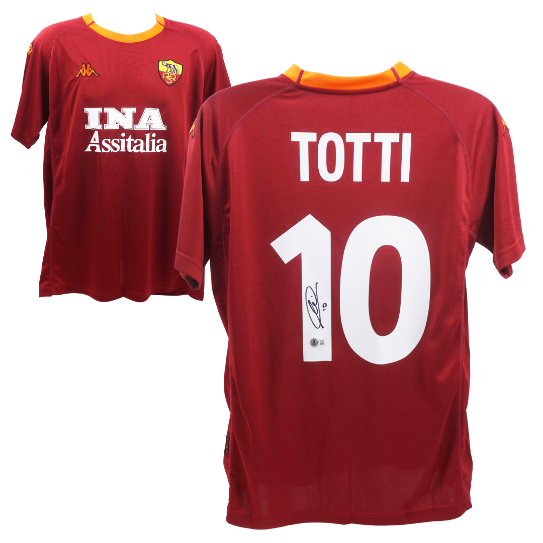 Francesco Totti Signed AS Roma Home Soccer Jersey #10 with Beckett Witness