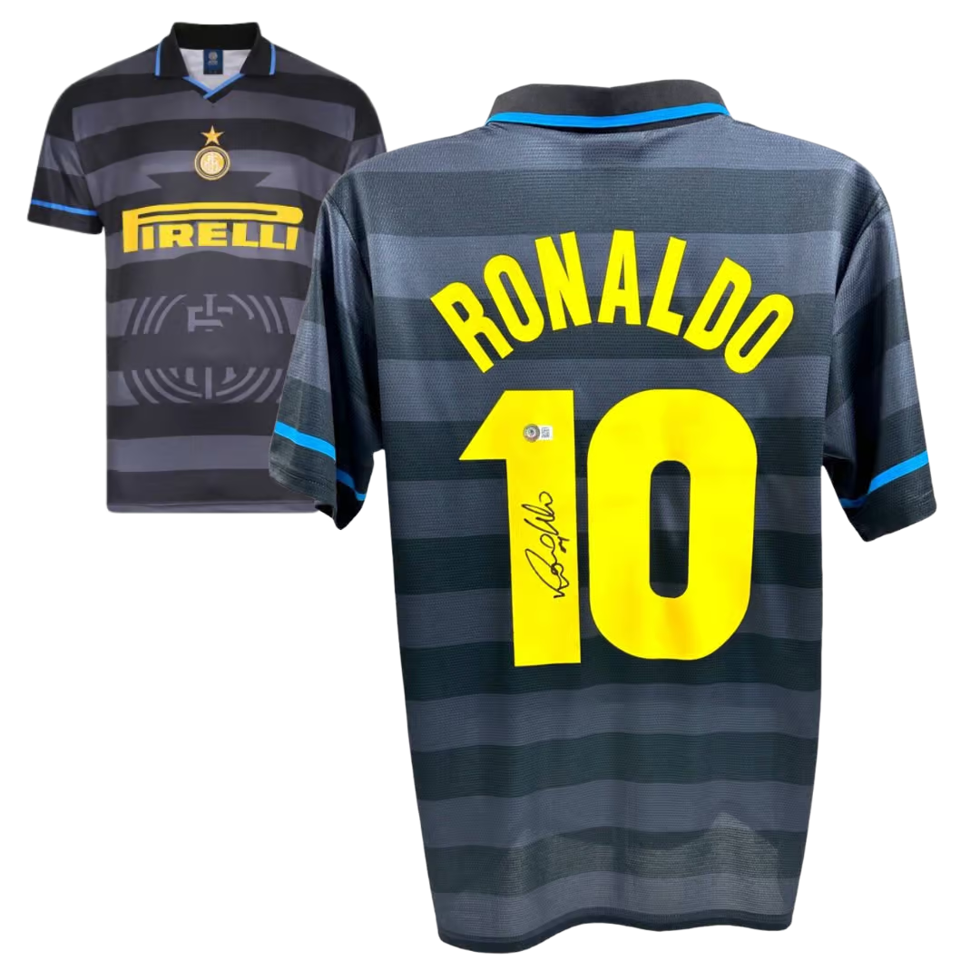 Ronaldo Nazario Signed Inter Milan Home Soccer Jersey #10 with Beckett COA