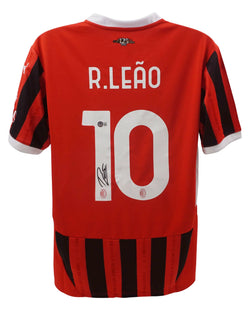 Rafael Leao Signed AC Milan Home Soccer Jersey #10 with Beckett COA