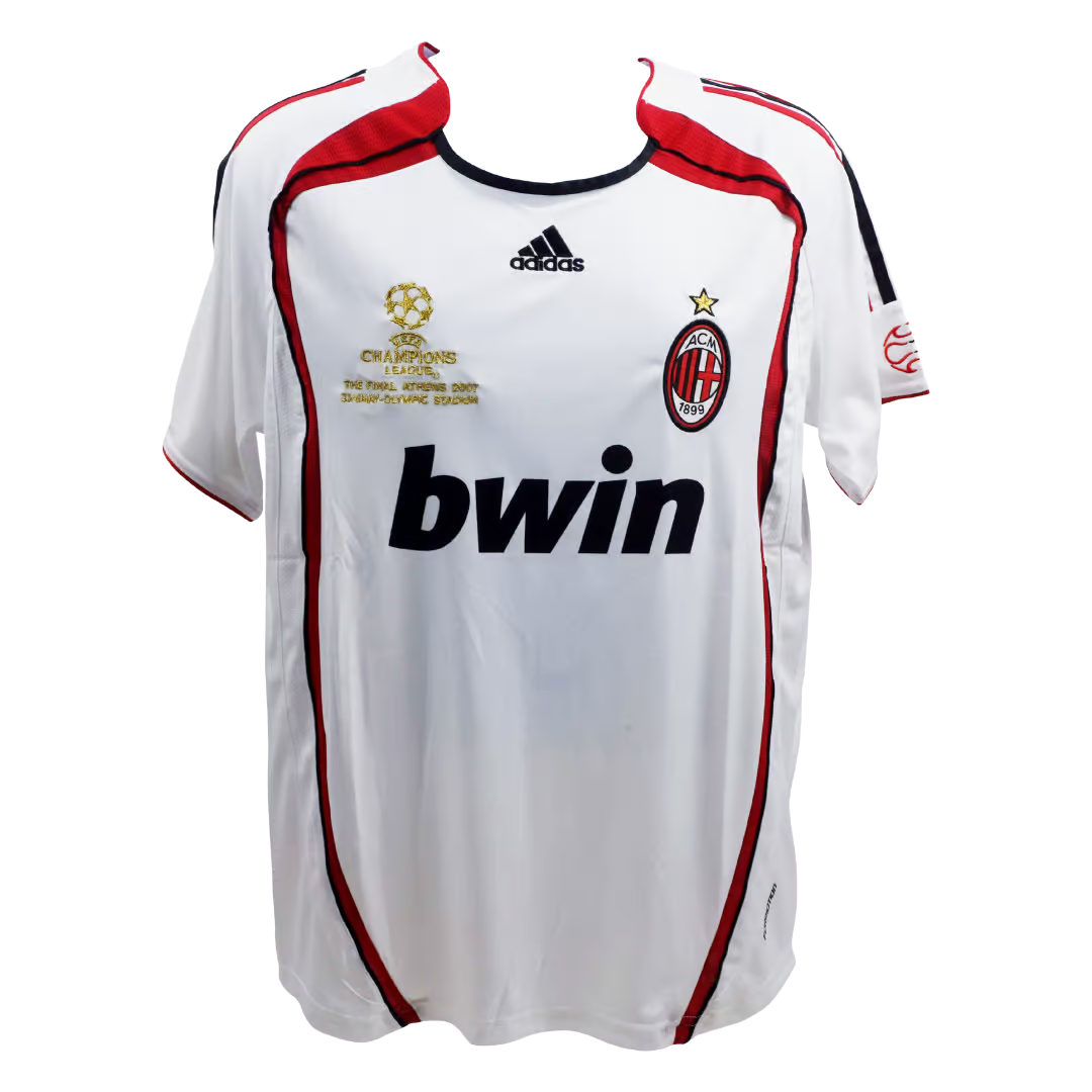 Andrea Pirlo Signed AC Milan Away Soccer Jersey #21 with Beckett Witness