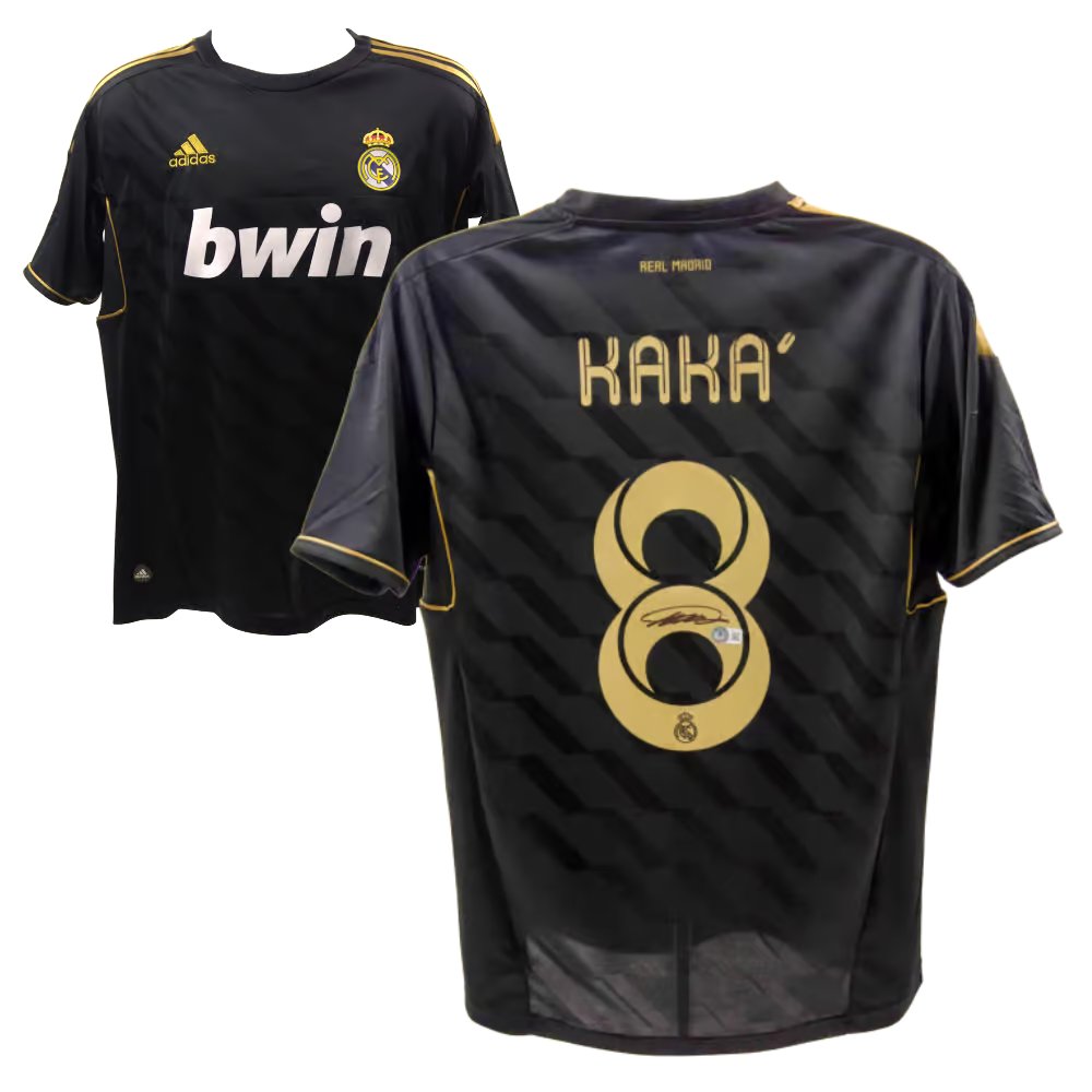 Ricardo Kaka Signed Real Madrid FC Away Soccer Jersey #8 with Beckett Witness