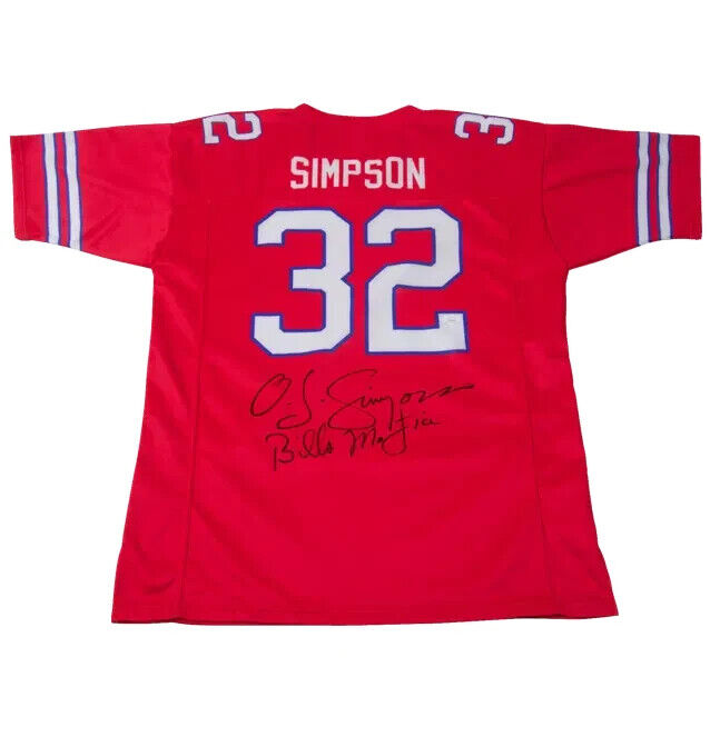 O.J. Simpson Signed Buffalo Bills Football Jersey Inscribed Bills Mafia with JSA