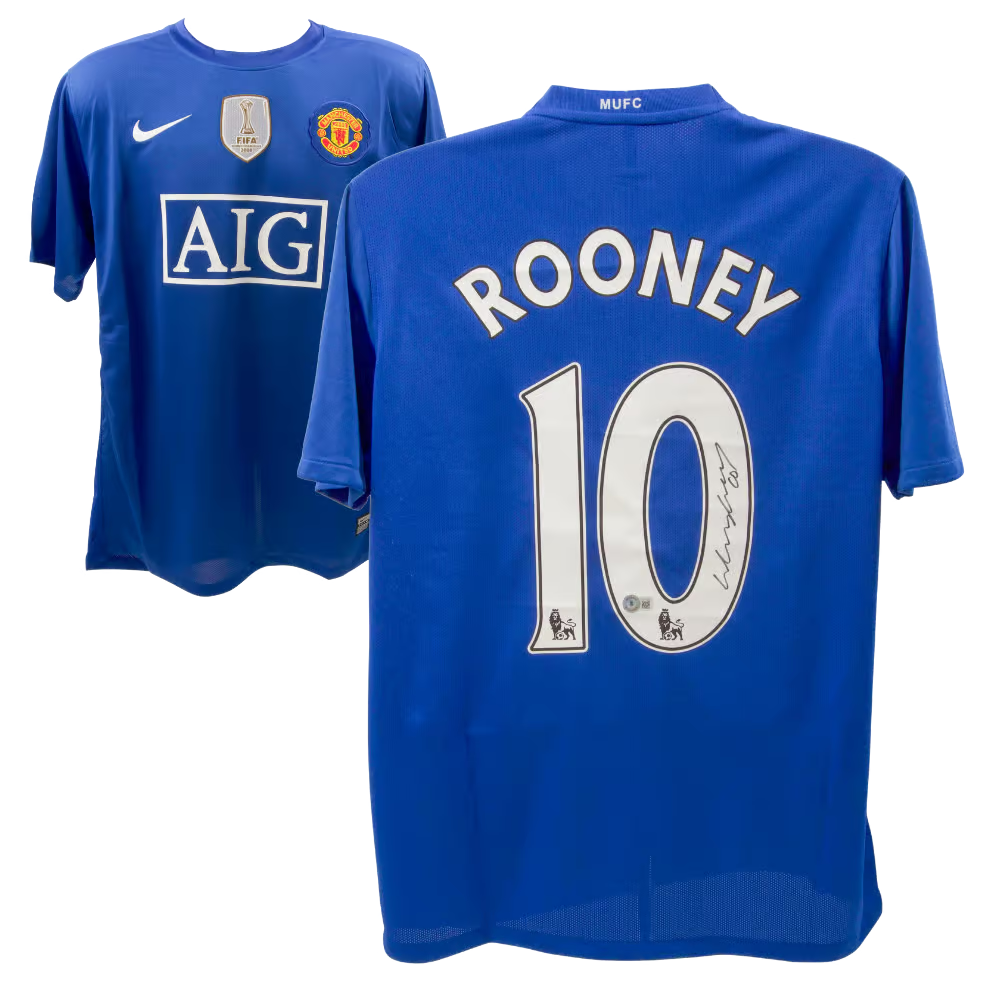 Wayne Rooney Signed Manchester United Away Soccer Jersey #10 with Beckett COA