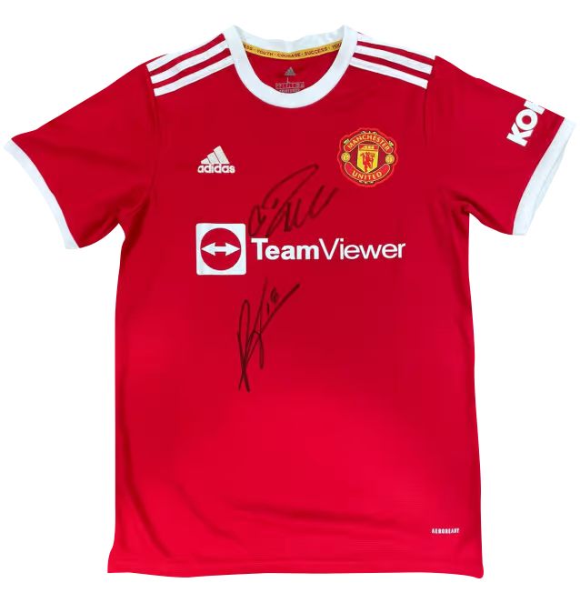 Cristiano Ronaldo & Bruno Fernandes Signed Man Utd Jersey with Beckett LOA