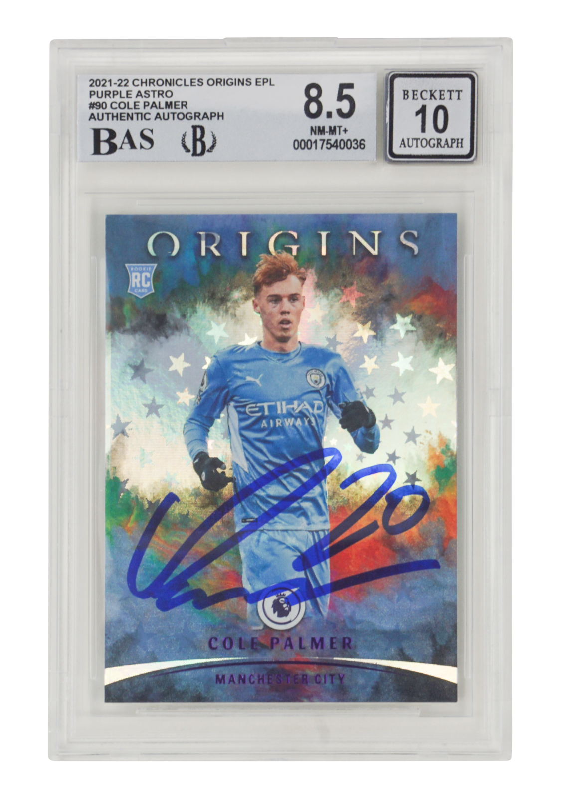 Cole Palmer Signed 2021-22 Panini Chronicles Origins RC - BGS 8.5 Autograph 10