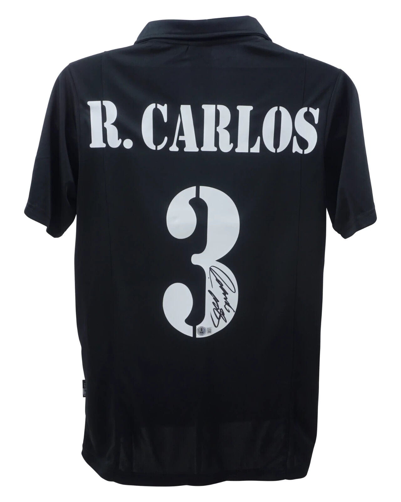 Roberto Carlos Signed Real Madrid FC Away Soccer Jersey #3 with Beckett Witness