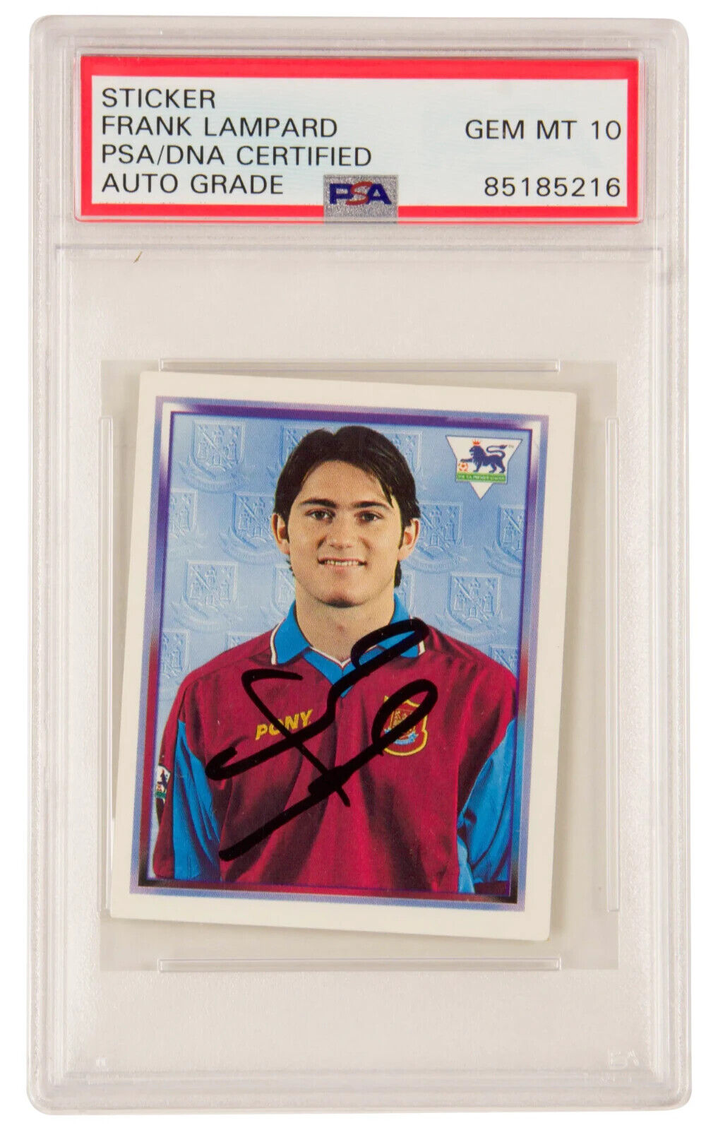 Frank Lampard Signed 1998 Merlin Premier League Sticker #472 – PSA 10 Autograph