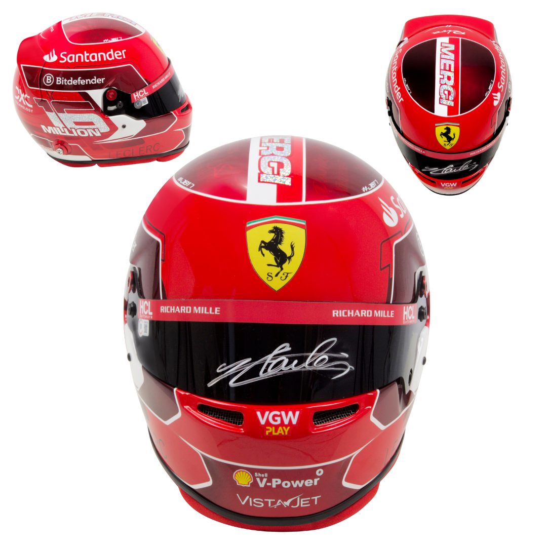 Charles Leclerc Signed Formula 1 Ferrari Helmet Full Size with Beckett COA