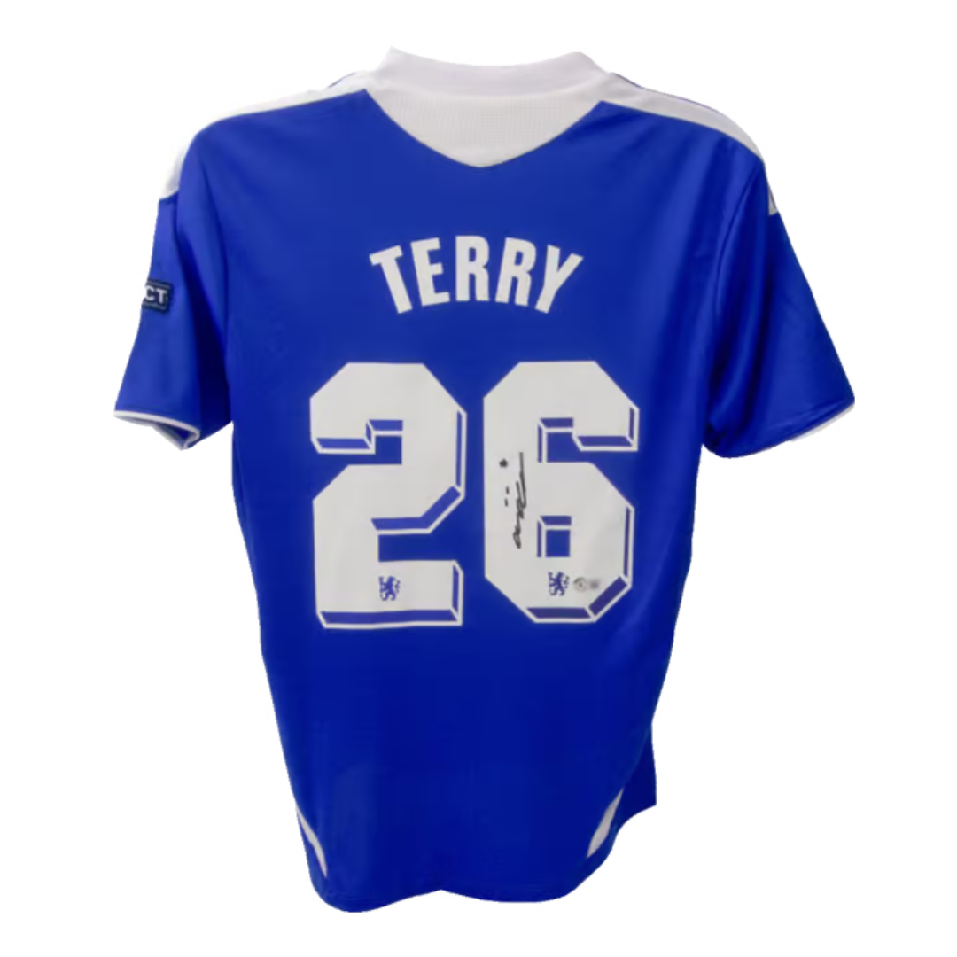 John Terry Signed Chelsea FC Champions League Soccer Jersey #26 with Beckett COA