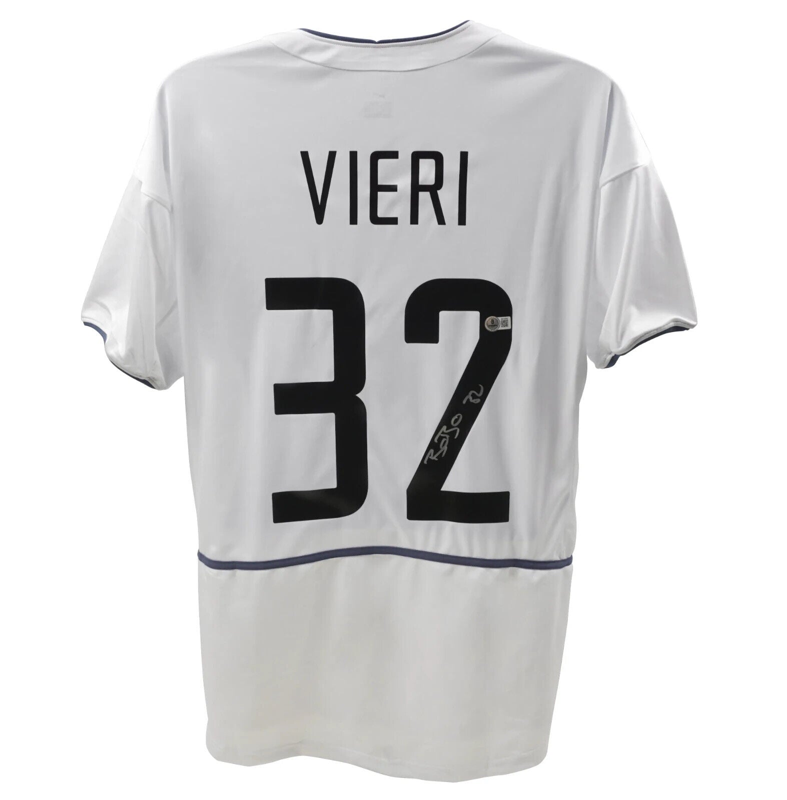 Christian Vieri Signed Inter Milan Away Soccer Jersey #32 with Beckett COA