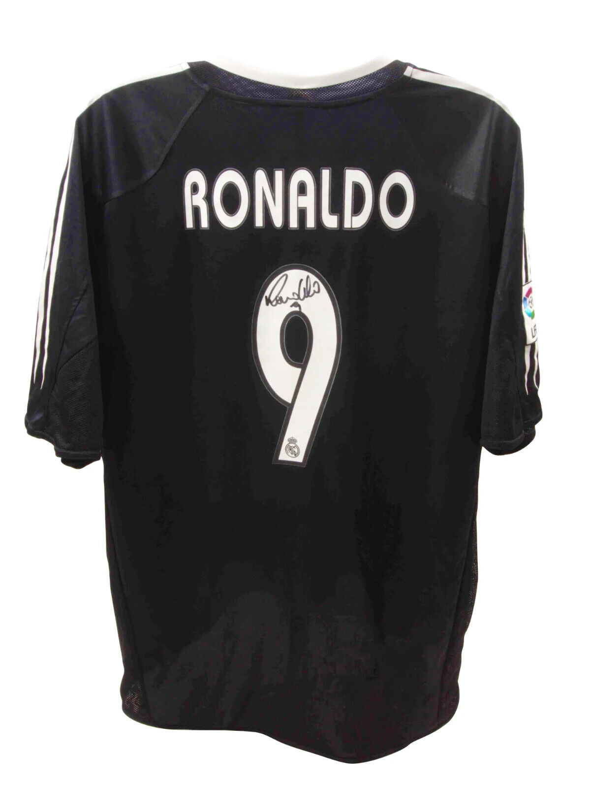 Ronaldo Nazario Signed Real Madrid Away Soccer Jersey #9 with Beckett COA