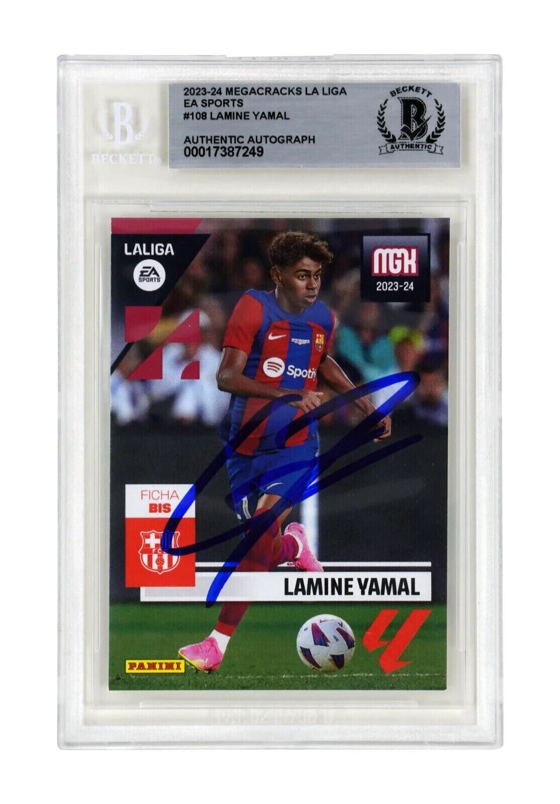 Lamine Yamal Signed 2023-24 Panini Megacracks La Liga Rookie – BGS Authentic