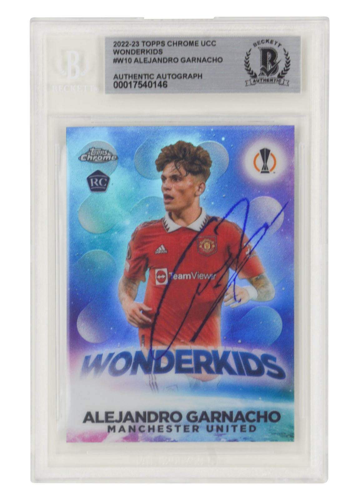 Alejandro Garnacho Signed 2022-23 Topps Chrome UCC Wonderkids – BGS Authentic