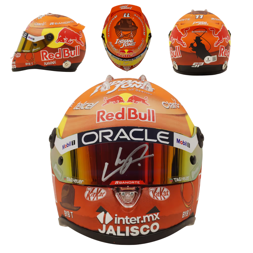 Sergio Perez Signed 2023 Canada F1 RedBull Helmet 1:2 Scale with Beckett COA