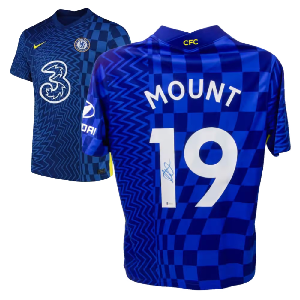 Mason Mount Signed Chelsea FC Home Soccer Jersey #19 with Beckett COA