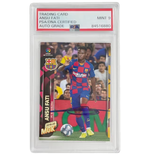 Ansu Fati Signed 2019-20 Panini Megacracks MGK La Liga Rookie – PSA 9 Autograph