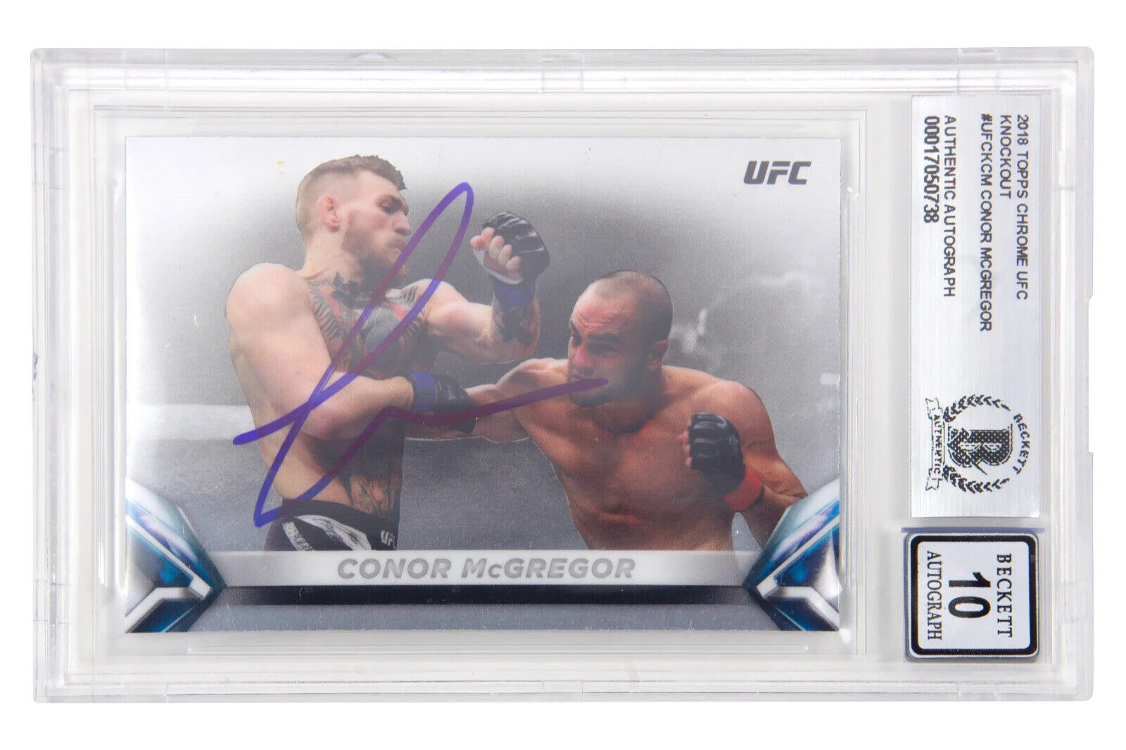 Conor McGregor Signed 2018 Topps Chrome UFC Knockout – BGS 10 Autograph