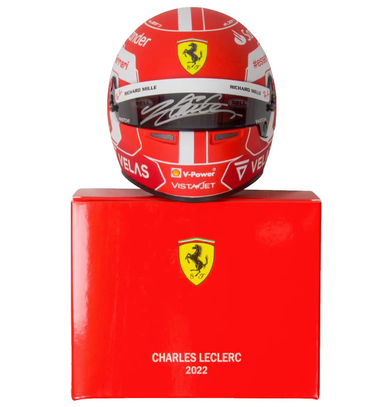 Charles Leclerc Signed Formula 1 Ferrari Helmet 1:2 Scale with Beckett COA