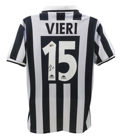 Christian Vieri Signed Juventus FC Home Soccer Jersey #15 with Beckett COA