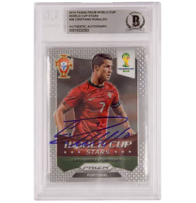 Cristiano Ronaldo Signed Panini 2014 Prizm World Cup #28 – BGS Authentic