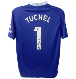 Thomas Tuchel Signed Chelsea FC Home Soccer Jersey #1 with Beckett COA