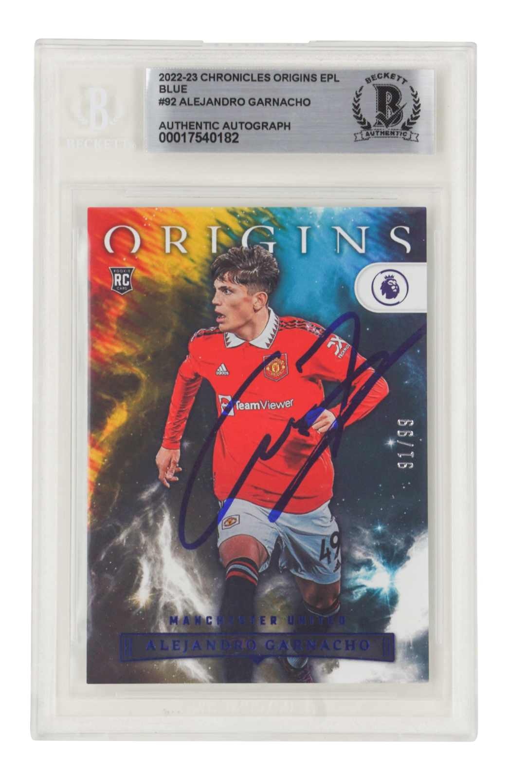 Alejandro Garnacho Signed 2022-23 Panini Chronicles Origins /99 - BGS Authentic