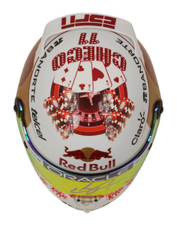 Sergio Perez Signed 2023 Las Vegas F1 RedBull Helmet 1:2 Scale with Beckett COA