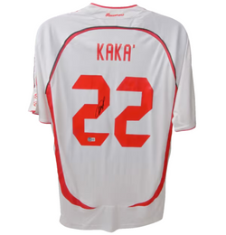 Ricardo Kaka Signed AC Milan Away Soccer Jersey #22 with Beckett Witness