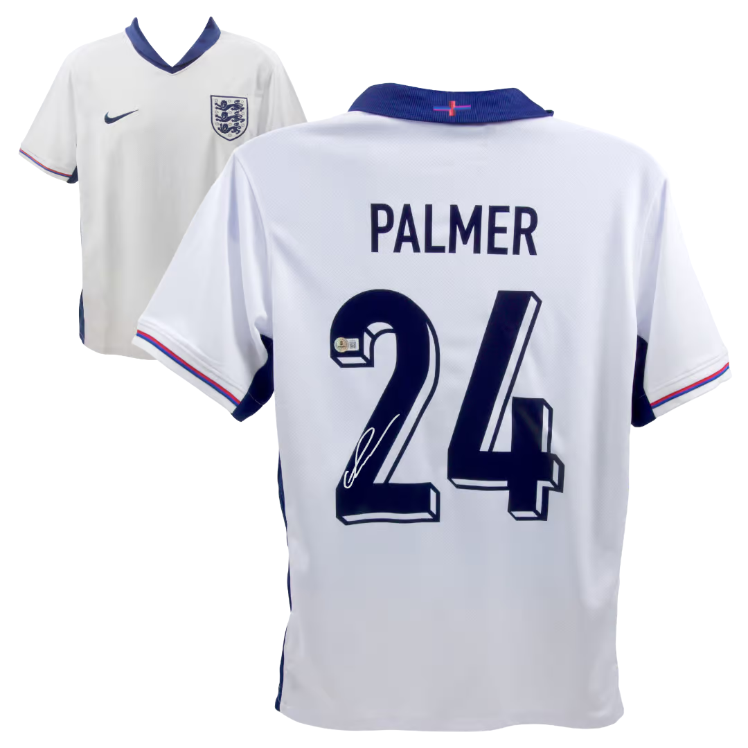 Cole Palmer Signed England FC Home Soccer Jersey #24 with Beckett COA