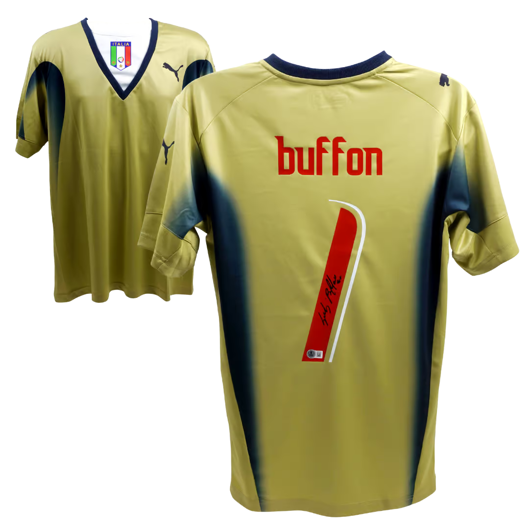 Gianluigi Buffon Signed Italy Away Soccer Jersey #1 with Beckett Witness