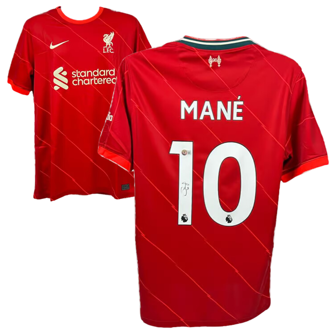 Sadio Mane Signed Liverpool FC Soccer Jersey #10 with Beckett COA