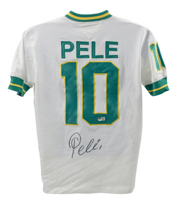 Pele Signed Vintage New York Cosmos Soccer Jersey #10 with Beckett COA