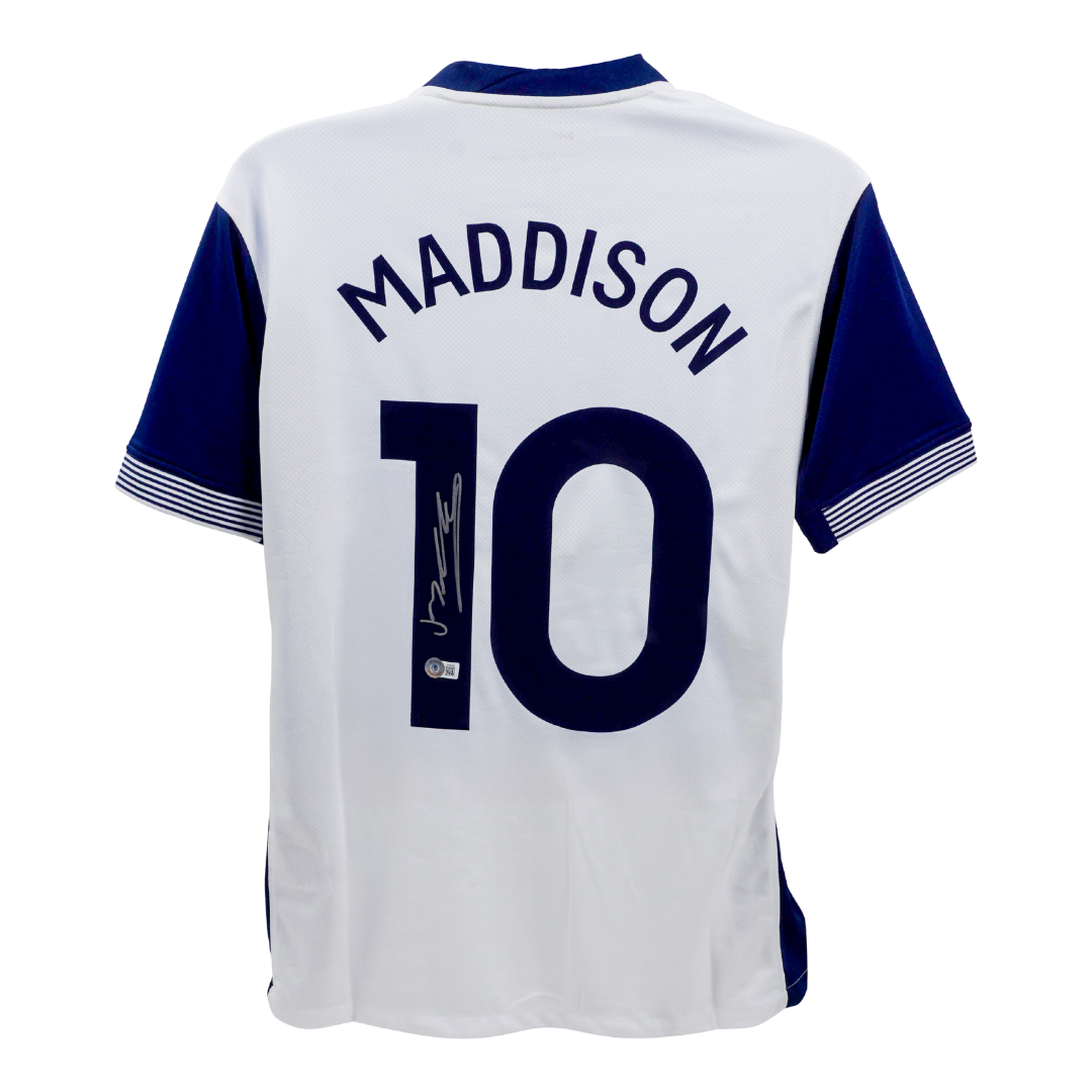 James Maddison Signed Tottenham Hotspur Home Soccer Jersey #10 with Beckett COA