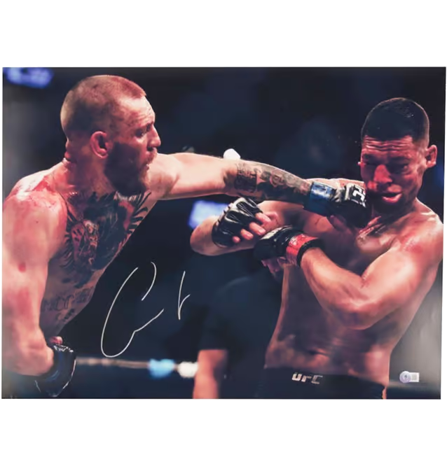 Conor McGregor Signed UFC Fighting Print Size 16″ x 20″ with Beckett COA