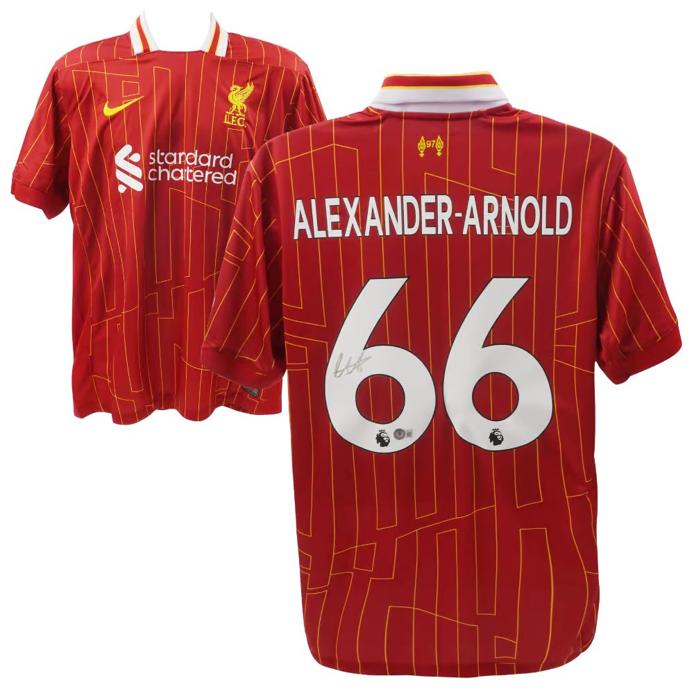 Trent Alexander Arnold Signed Liverpool Home Soccer Jersey #66 with Beckett COA