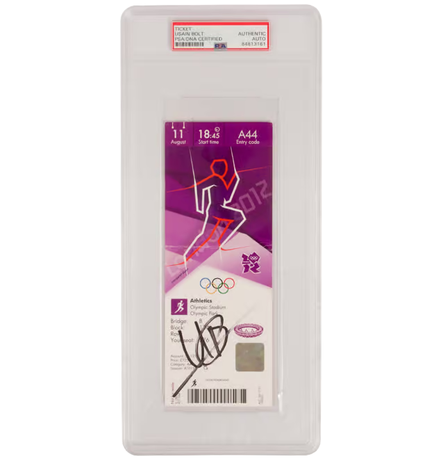 Usain Bolt Signed 2012 London Olympics Ticket August 11 – PSA Authentic