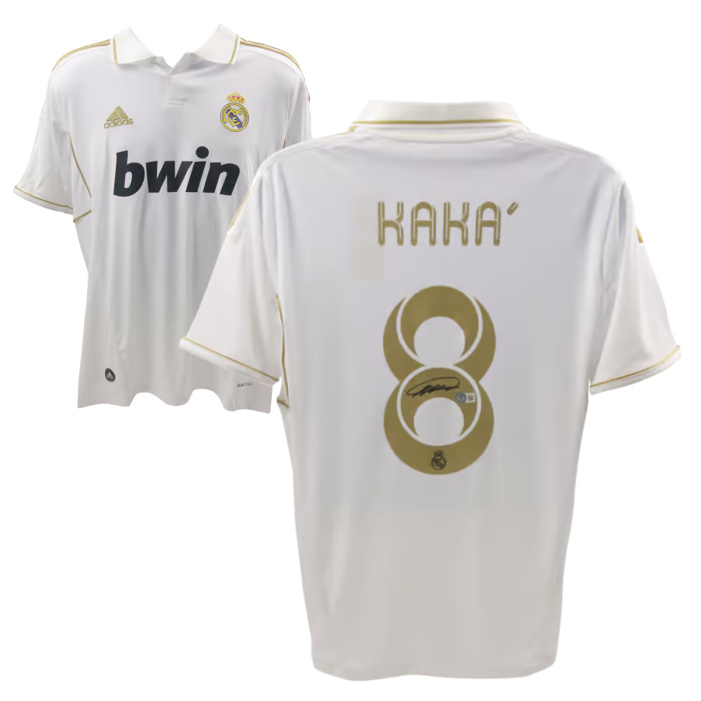 Ricardo Kaka Signed Real Madrid FC Home Soccer Jersey #8 with Beckett Witness