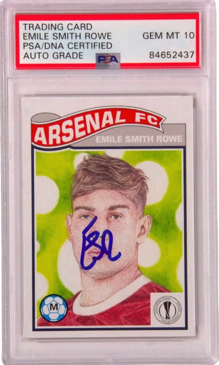 Emile Smith Rowe Signed 2021 Topps Living Set #290 – PSA 10 Autograph