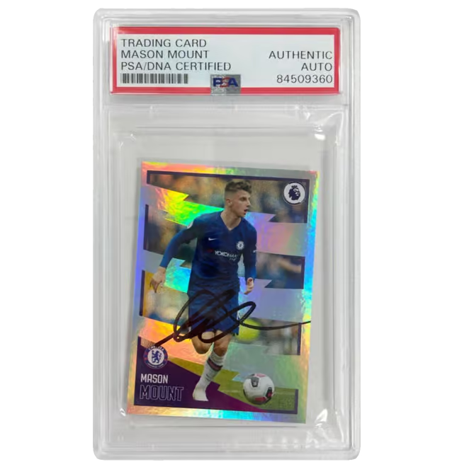 Mason Mount Signed 2020 Panini Premier League Holo Sticker – PSA Authentic