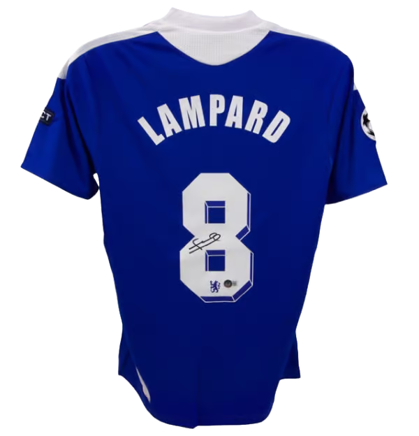 Frank Lampard Signed Chelsea Champions League Soccer Jersey #8 with Beckett COA