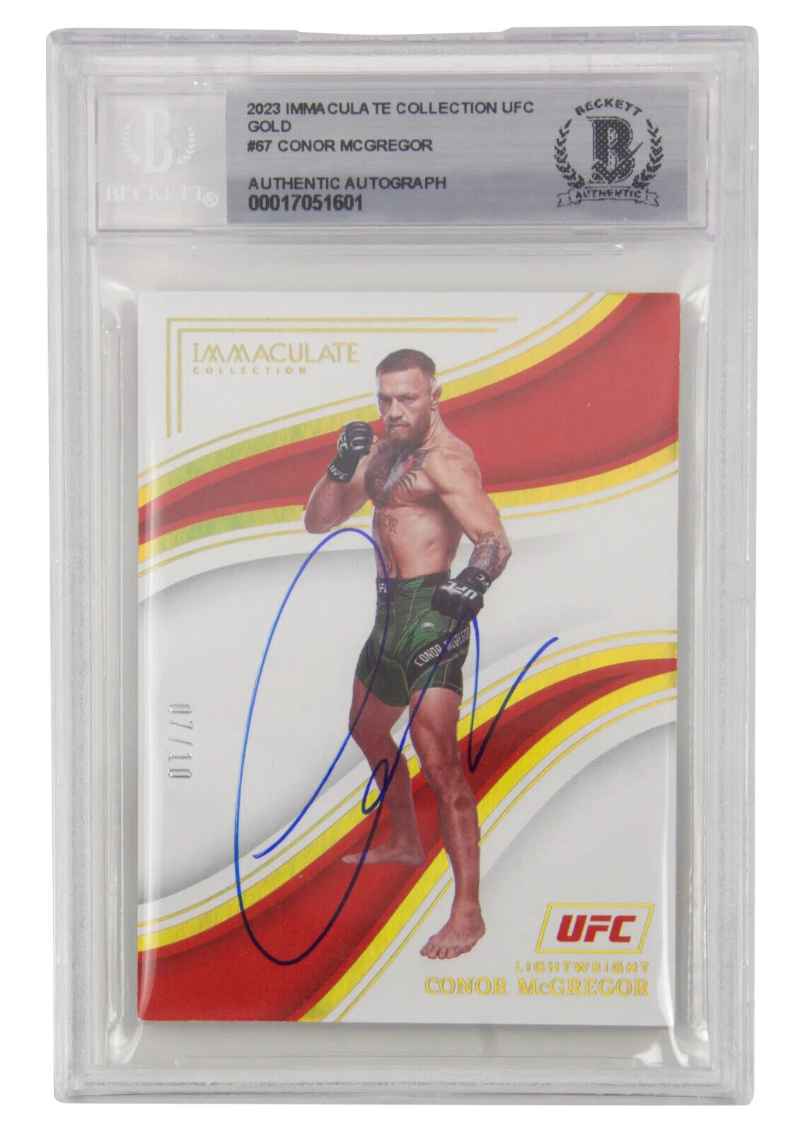 Conor McGregor Signed 2023 Panini Immaculate UFC Gold /10 – BGS Authentic