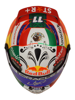 Sergio Perez Signed 2022 Mexico F1 RedBull Helmet 1:2 Scale with Beckett COA