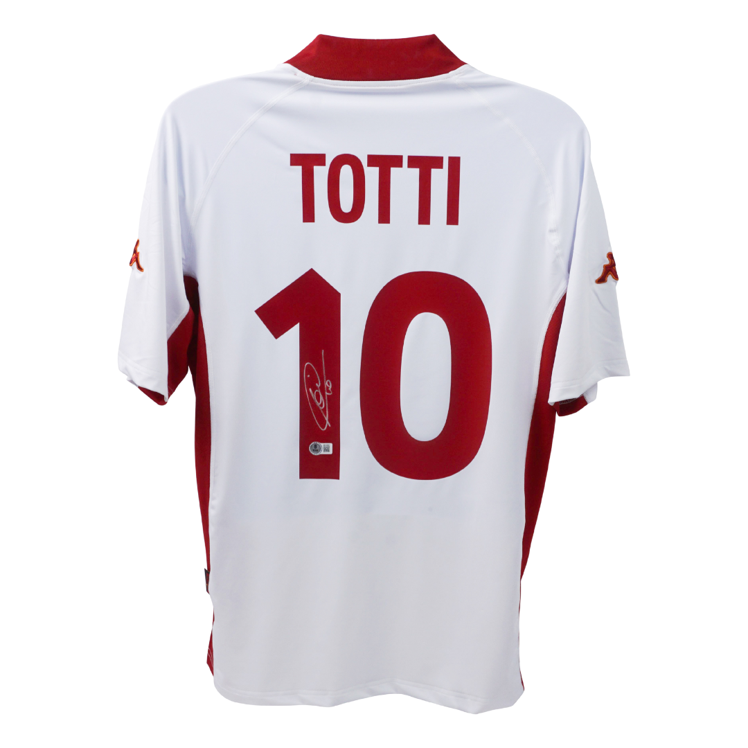 Francesco Totti Signed AS Roma Away Soccer Jersey #10 with Beckett Witness