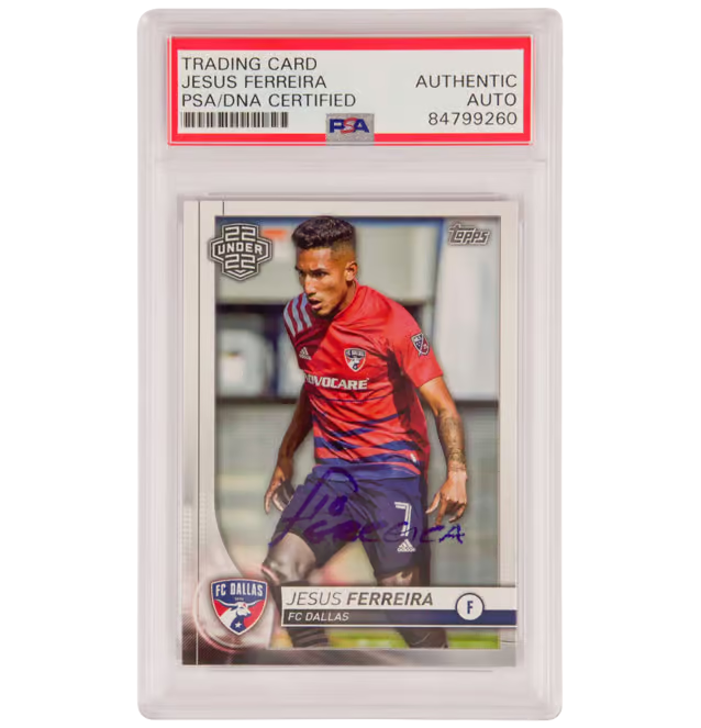 Jesus Ferreira Signed 2021 Topps MLS FC Dallas #167 – PSA Authentic