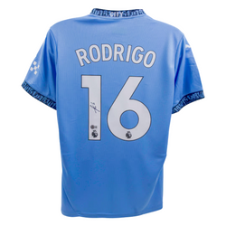 Rodri Signed Manchester City Home Soccer Jersey #16 with Beckett COA