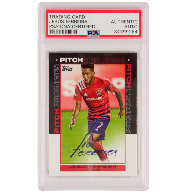 Jesus Ferreira Signed 2021 Topps MLS FC Dallas #132 – PSA Authentic